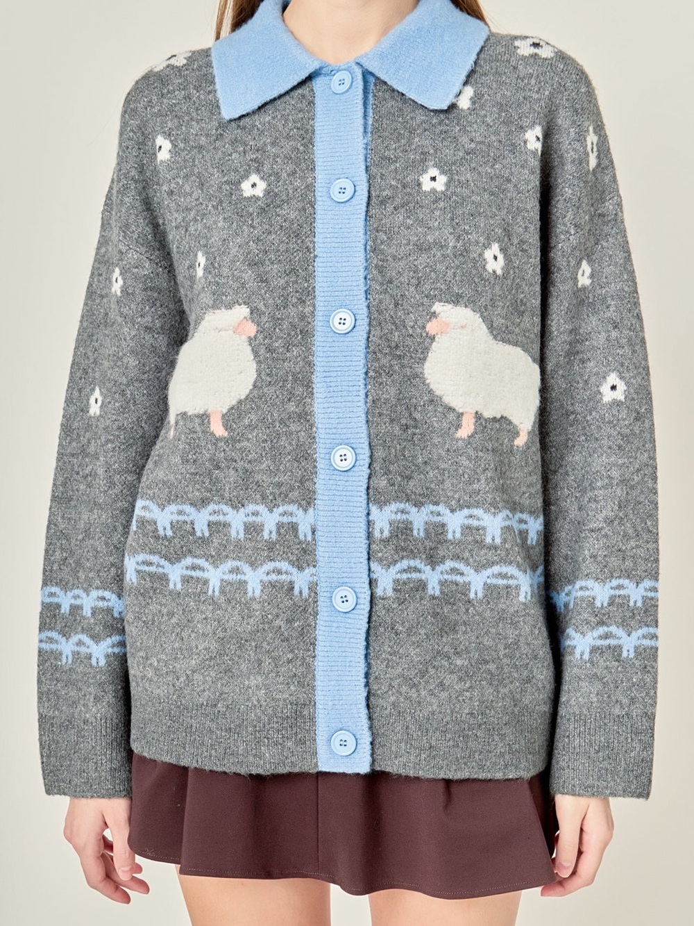 English Factory Sheep Cardigan NWT